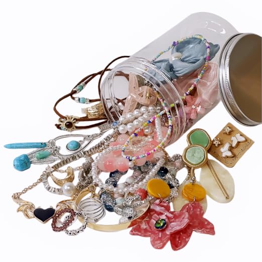 アクセサリーまとめ売り[mystery jewelry] © Mystery Jewelry Jar,Surprise Jewelry Box for Women, Gift Set