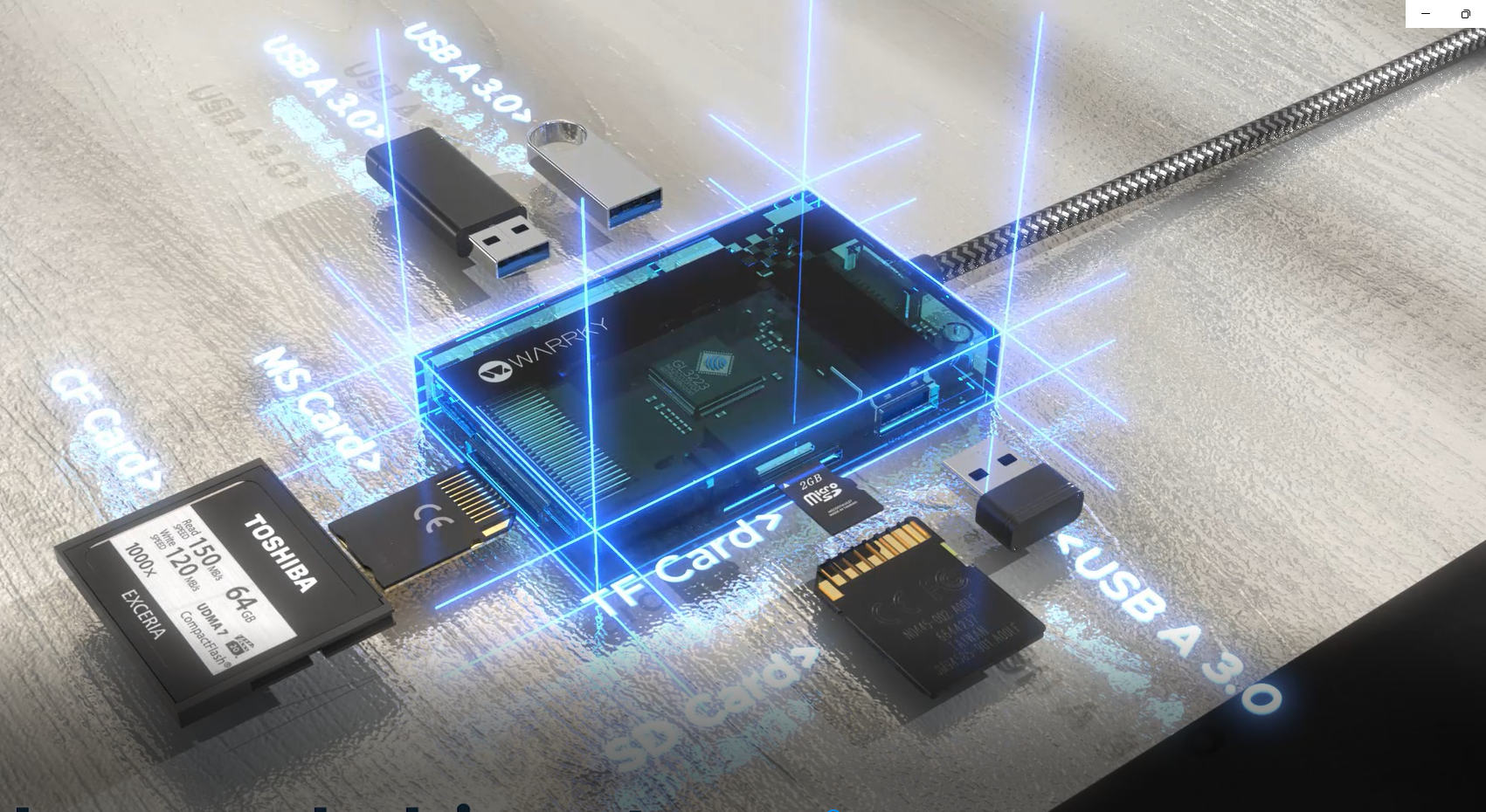 Amazon.com: SD Card Reader 7 in 1, WARRKY [Dual Connector USB3.0