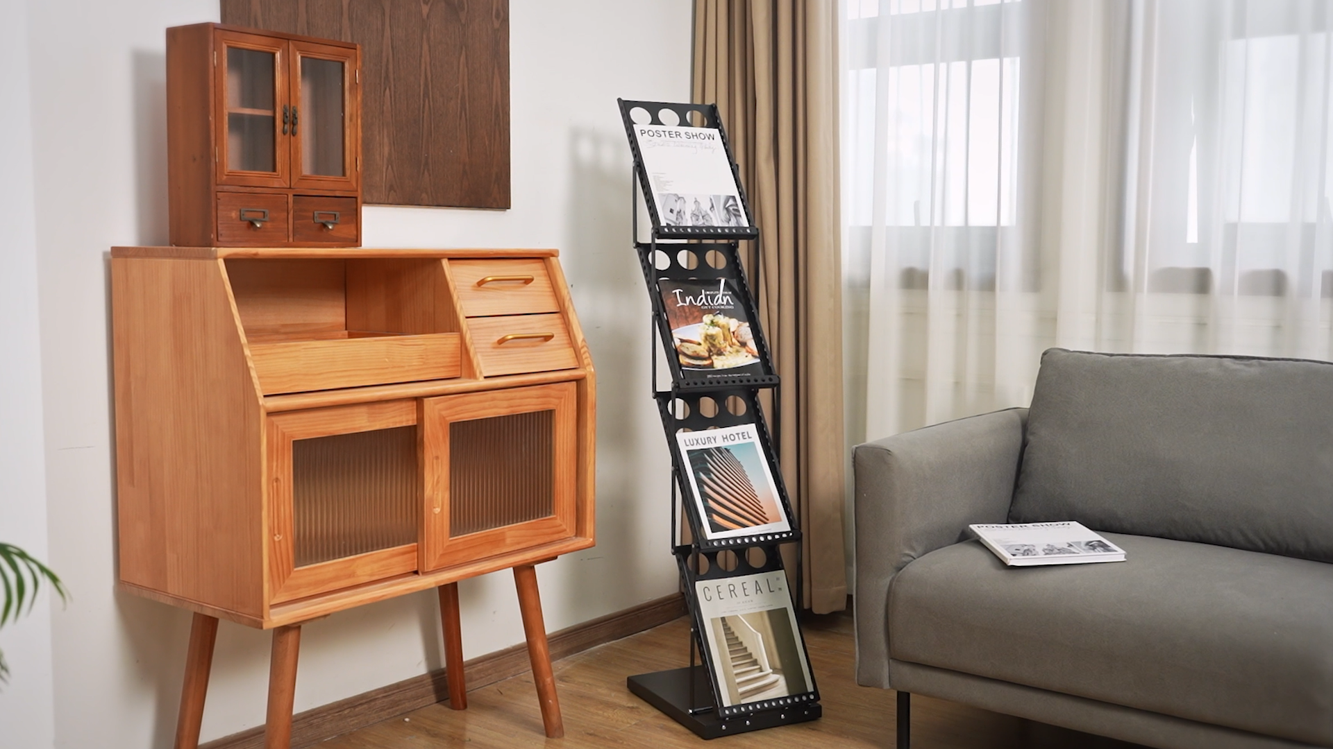 Amazon.com: Tatuo 1 Piece Foldable Magazine Rack Metal Catalog