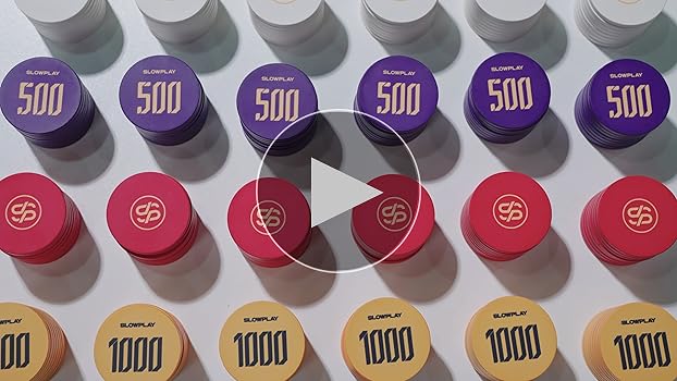 Amazon.com: SLOWPLAY Godel Ceramic Poker Chips Set for Texas