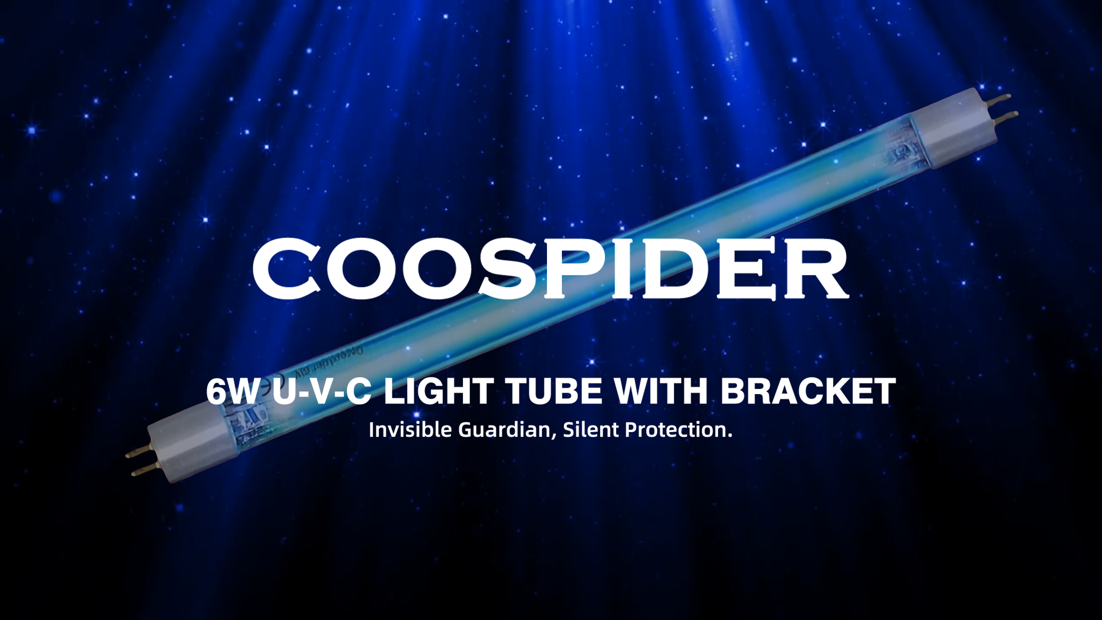 COOSPIDER U/V/C Light, 253.7nm Sanitizer Lamp with 5ft ON/Off
