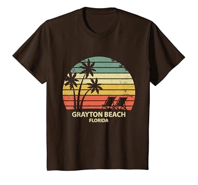 Amazon Com Vintage Florida Grayton Beach T Shirt Cool Retro Tee