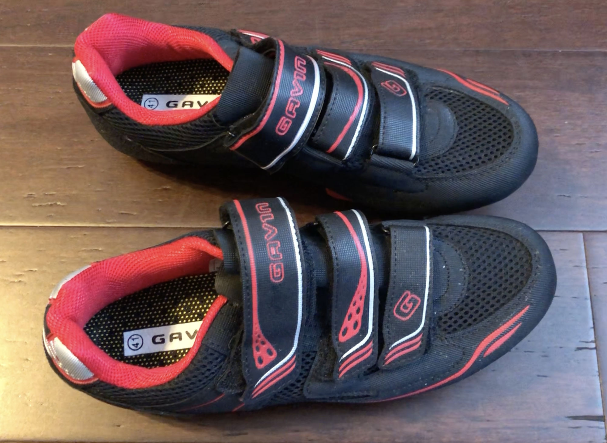 Gavin Black & Red Cycling Shoes Size Eu 40 US Mens 7/ Womens 9 Hook and Loop‎ Outdoor Master Unisex Womens Size 13 Mens 11 Black Red Gray  main image 2