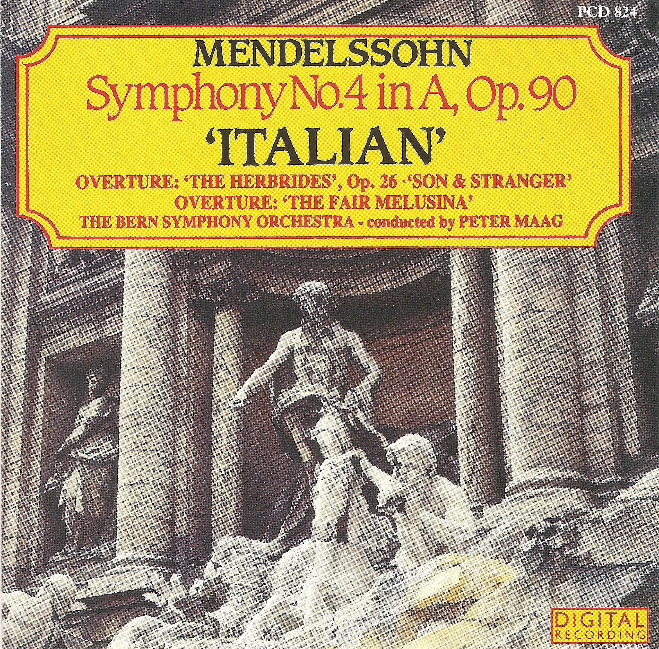 Symphony No3; Overture Op27 [Audio CD] Felix Mendelssohn; Peter Maag and Bern Symphony Orchestra