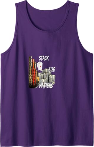 Miniatura 3 de Stack Size Matters - Camiseta sin mangas de póquerTexas Holdem, Negro -