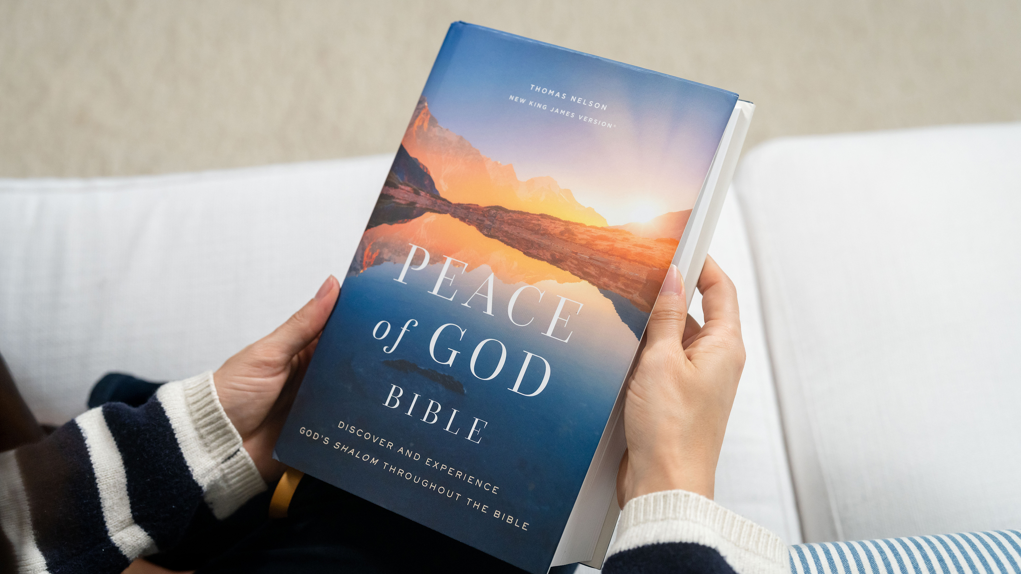 Image of Peace of God Bible: Discover and Experience God's Shalom Throughout the Bible (NKJV, Brown Leathersoft, Red Letter, Comfort Print)