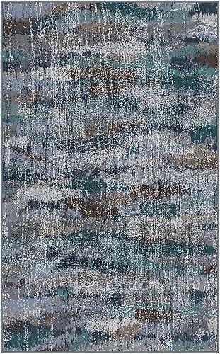 Brumlow Mills EW10129-30x46 Tapete rústico vintage abstracto 26 x 310 tonos de tierra Tela AzulGris disponible en Yaxa Guatemala