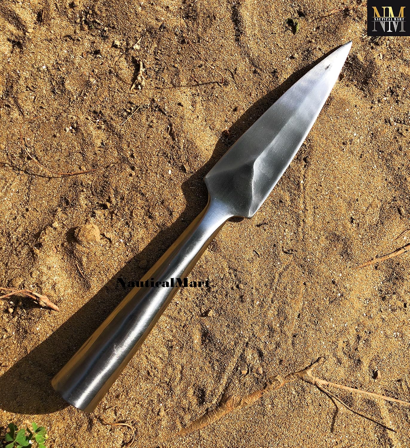 NauticalMart Hand Forged Viking Saga Iron Spear Knight Medieval Steel Spearpoint Carbon Steel Reenactment Long Warriors SCA LARP