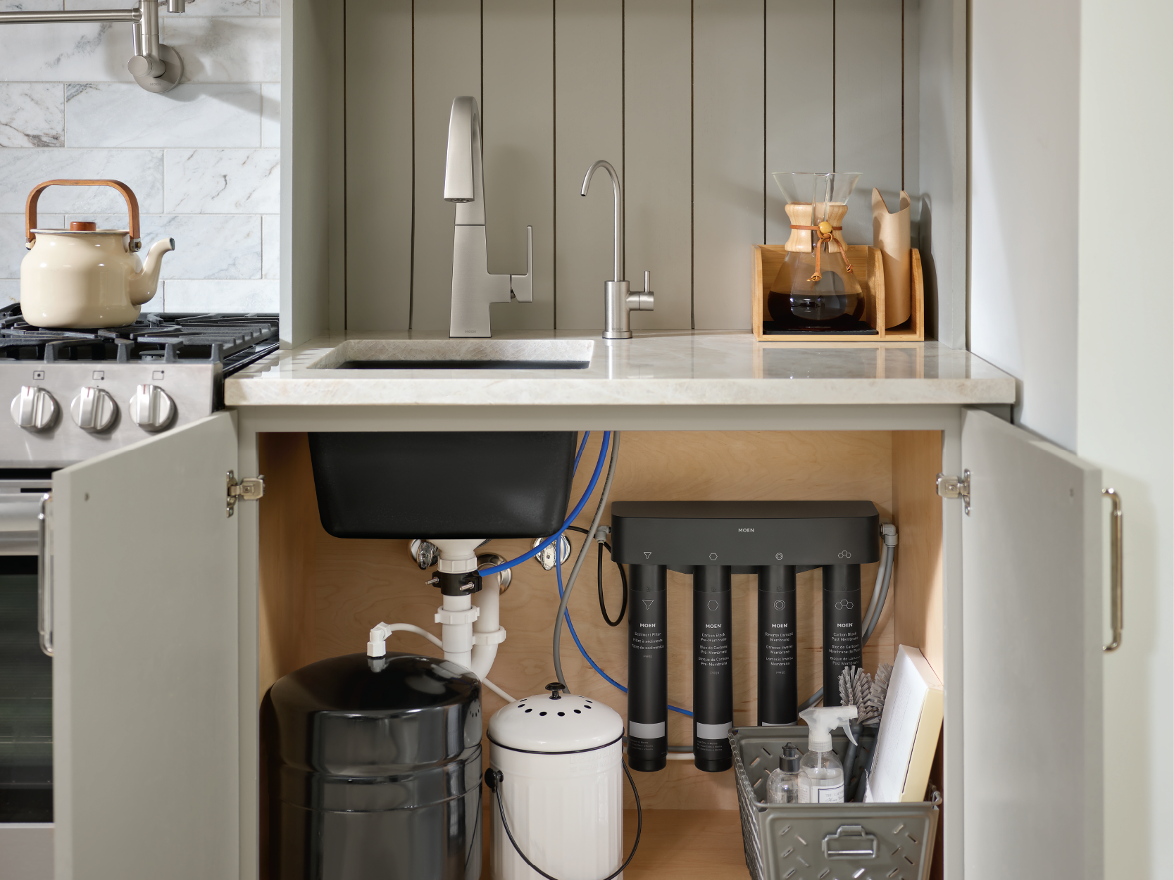 Moen 4-Stage Under Sink Reverse Osmosis Advanced Water Filtration