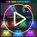 Solar Fence Lights Outdoor, 2PK RGB Solar Lights for Outside Backyard, Patio, Deck Fence, Stair Handrail, Pool and Wall