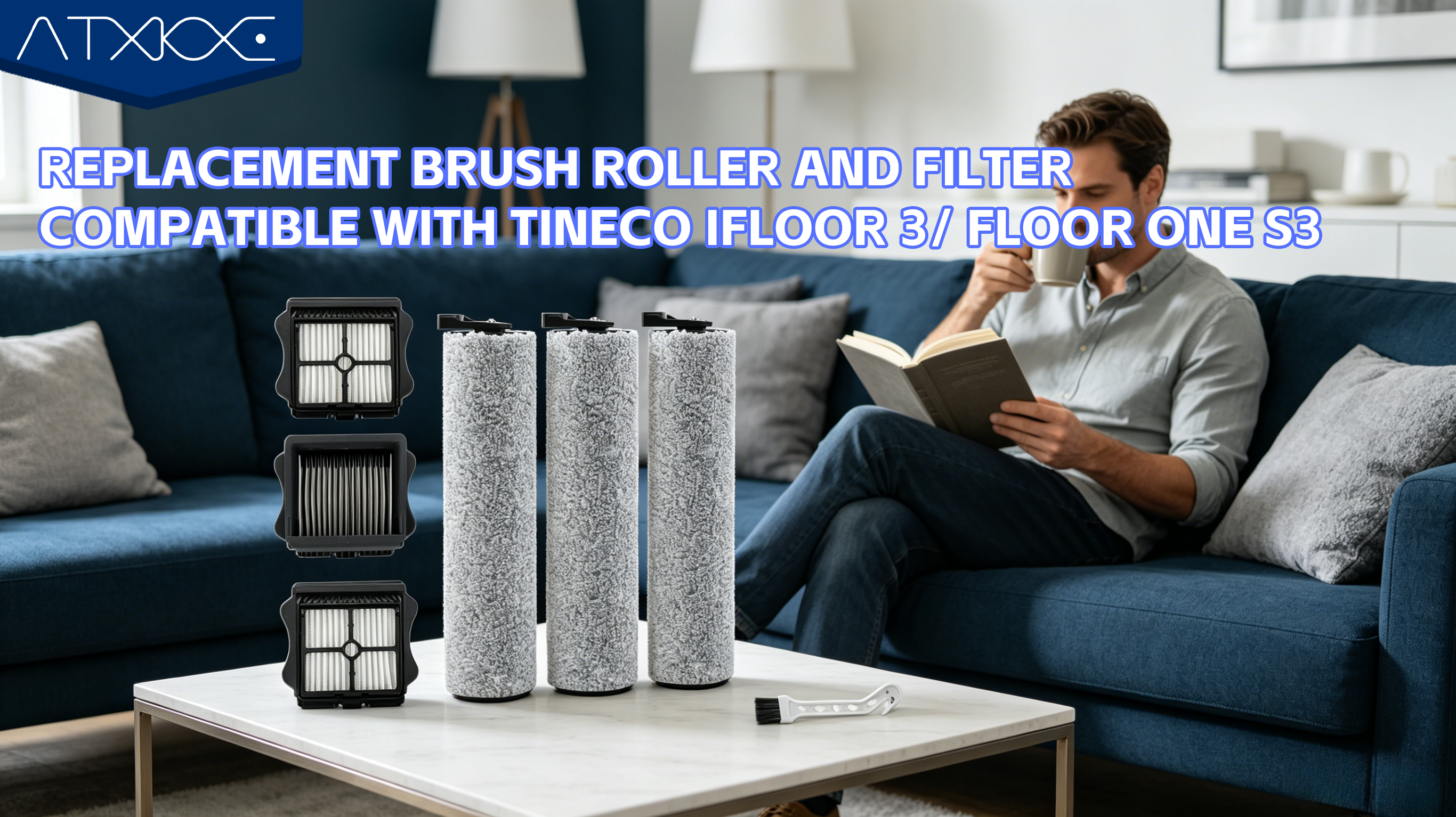 Image of ATXKXE iFloor 3 /Floor One S3 Roller Brush Replacement Fit for Tineco