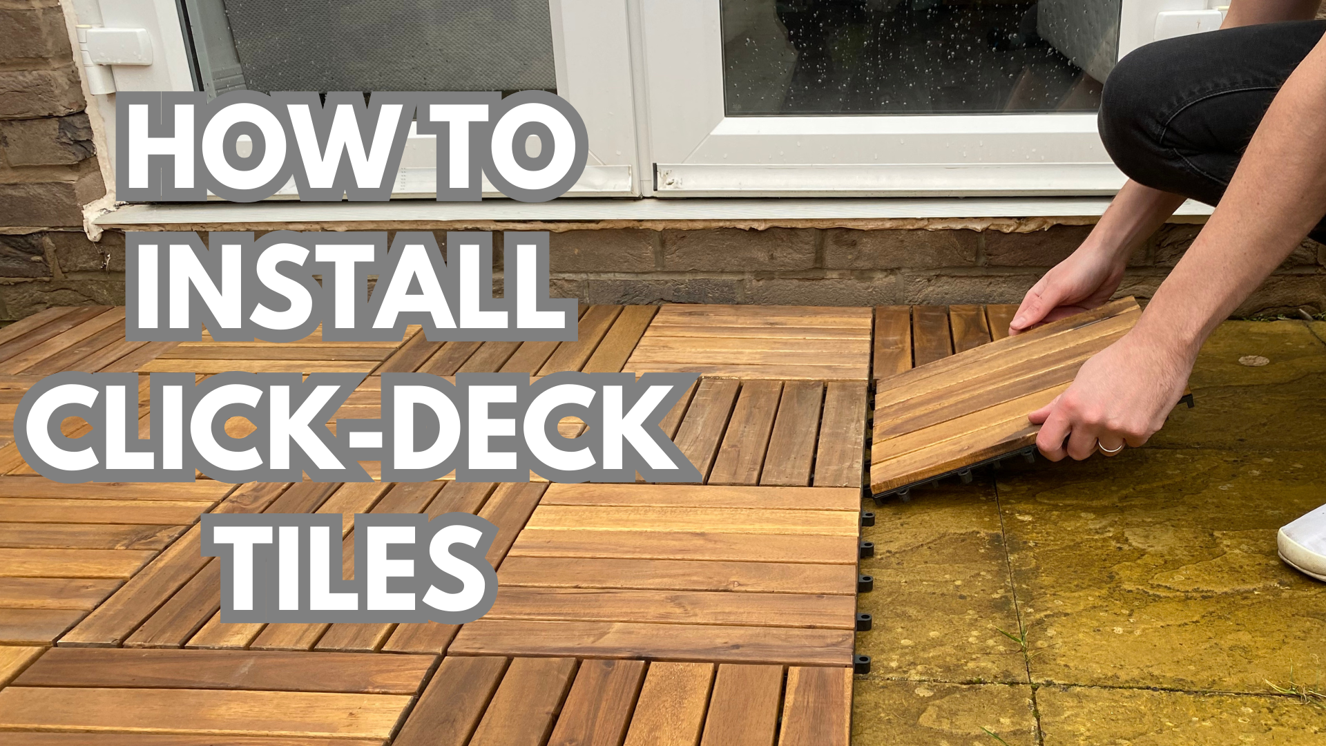 Buy CLICK-DECK HARDWOOD Decking Tiles - Patio, Balcony, Roof Terrace, Square, Clip, Easy