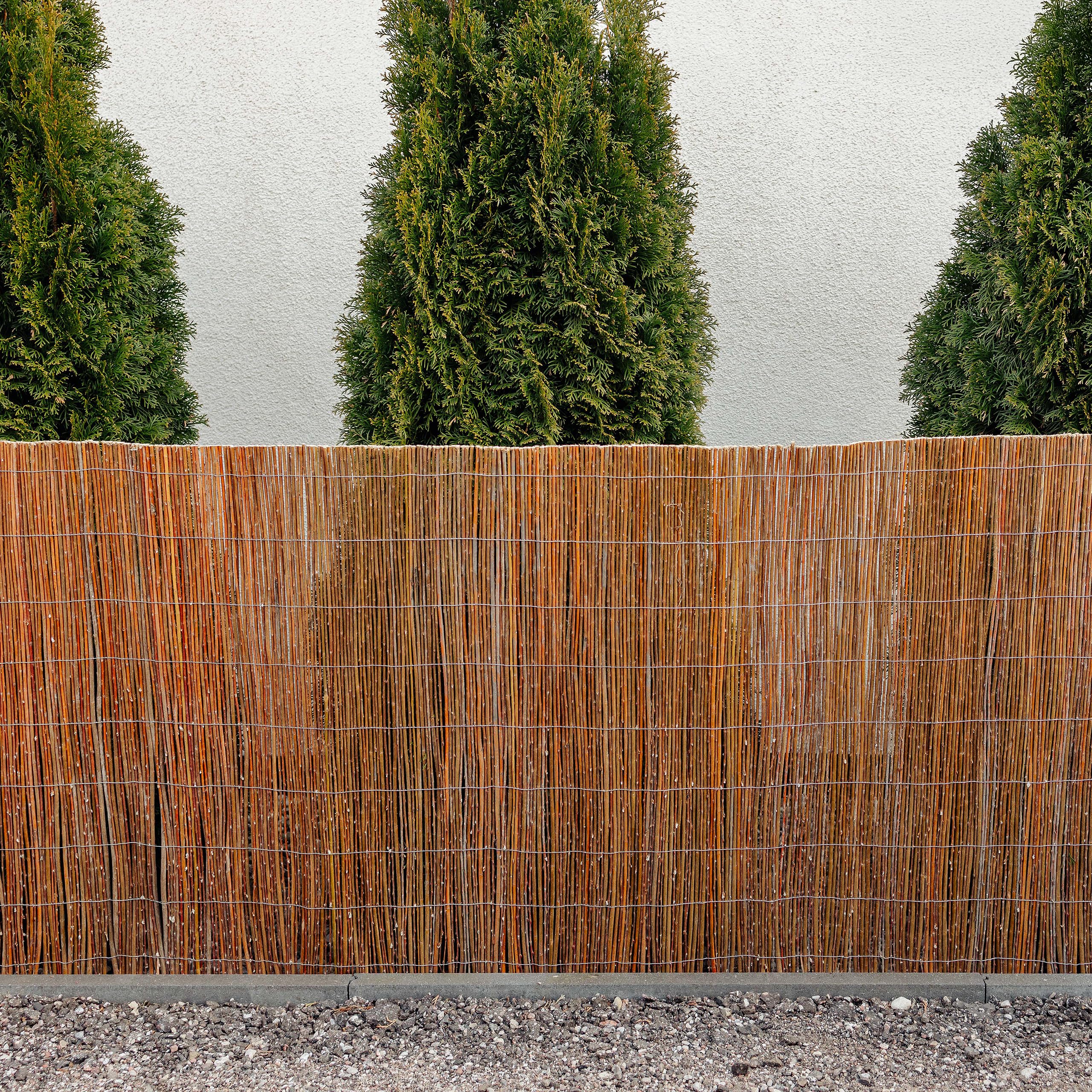 Creative Home Brise-vue en Saule pour Balcon et Terrasse 90 x 300 cm | Clôture Naturelle | Canisse en Saule | Protection Solaire Balcon | Protection contre le Vent | Coupe-Vent Patio