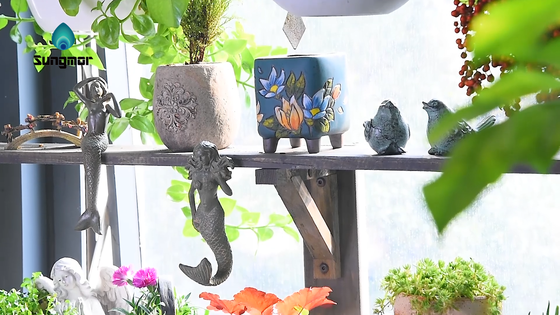 Amazon.com: Sungmor Heavy Duty Cast Iron Mermaid Statue