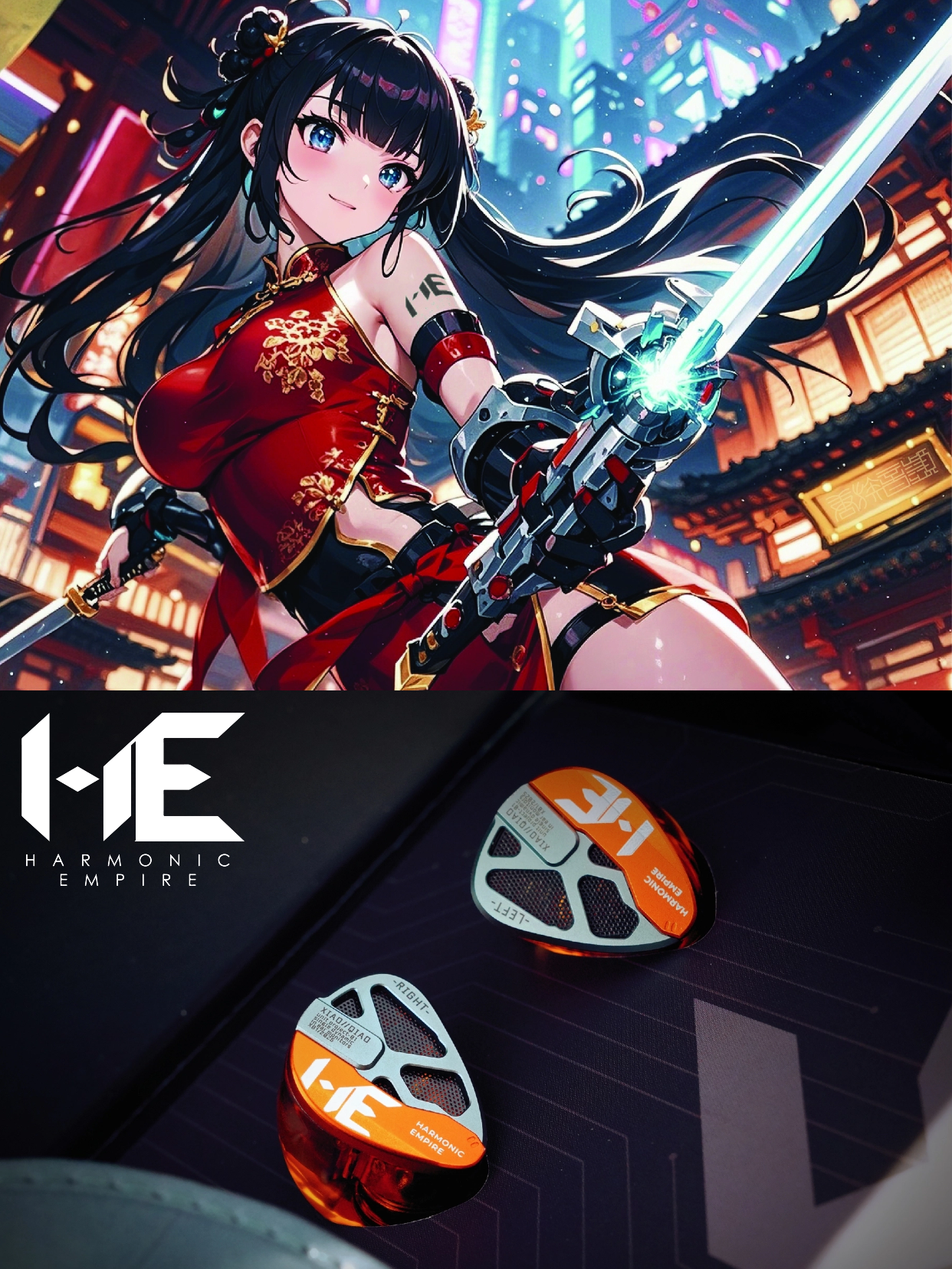 Amazon.co.jp: HARMONIC EMPIRE Xiao Qiao インイヤーモニター、10mm