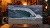 Salvaschermo 4K con onde dell'oceano che si infrangono sulla spiaggia #4