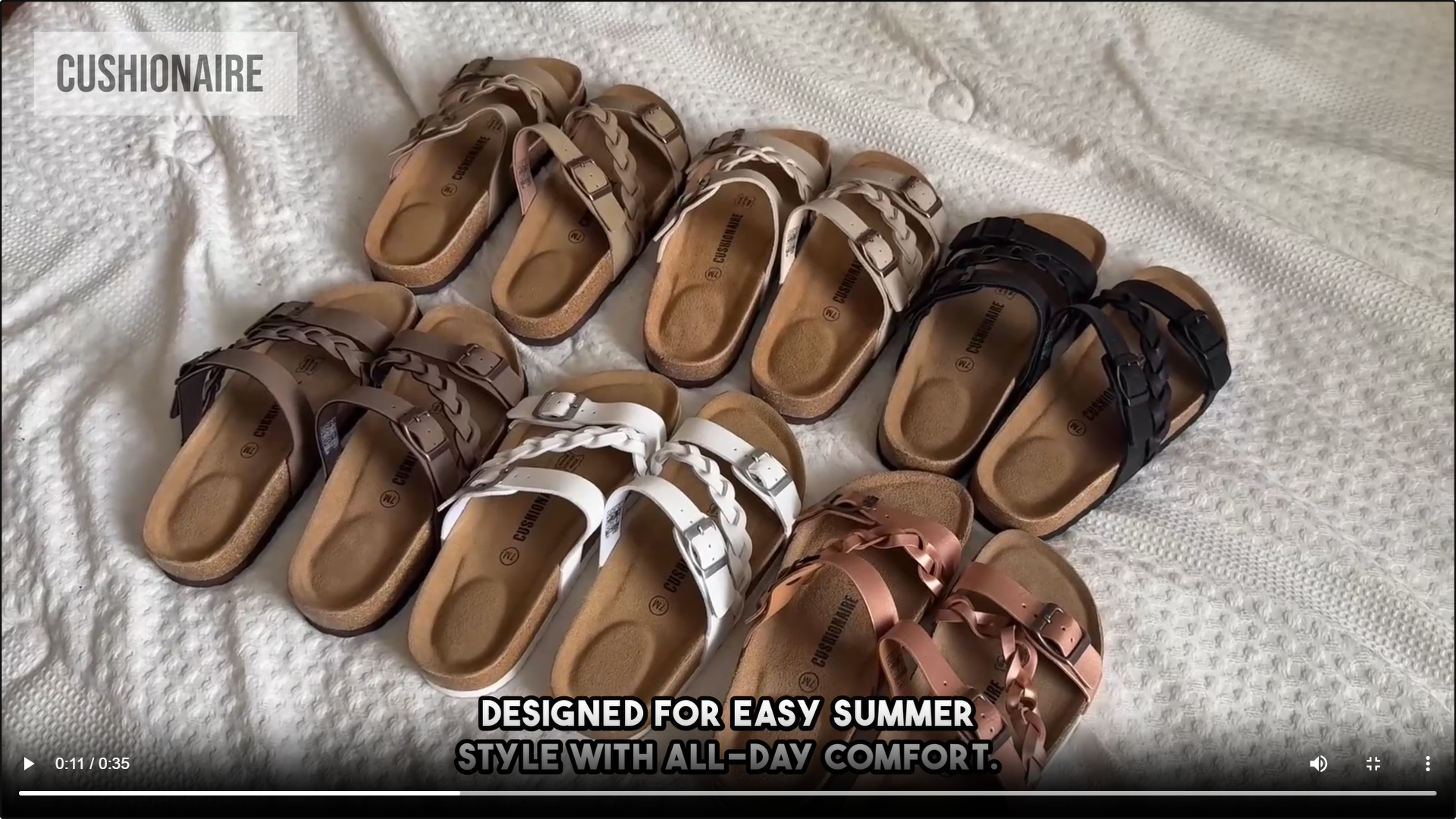 Amazon.com | CUSHIONAIRE Lizzy Cork Footbed Womens Sandals