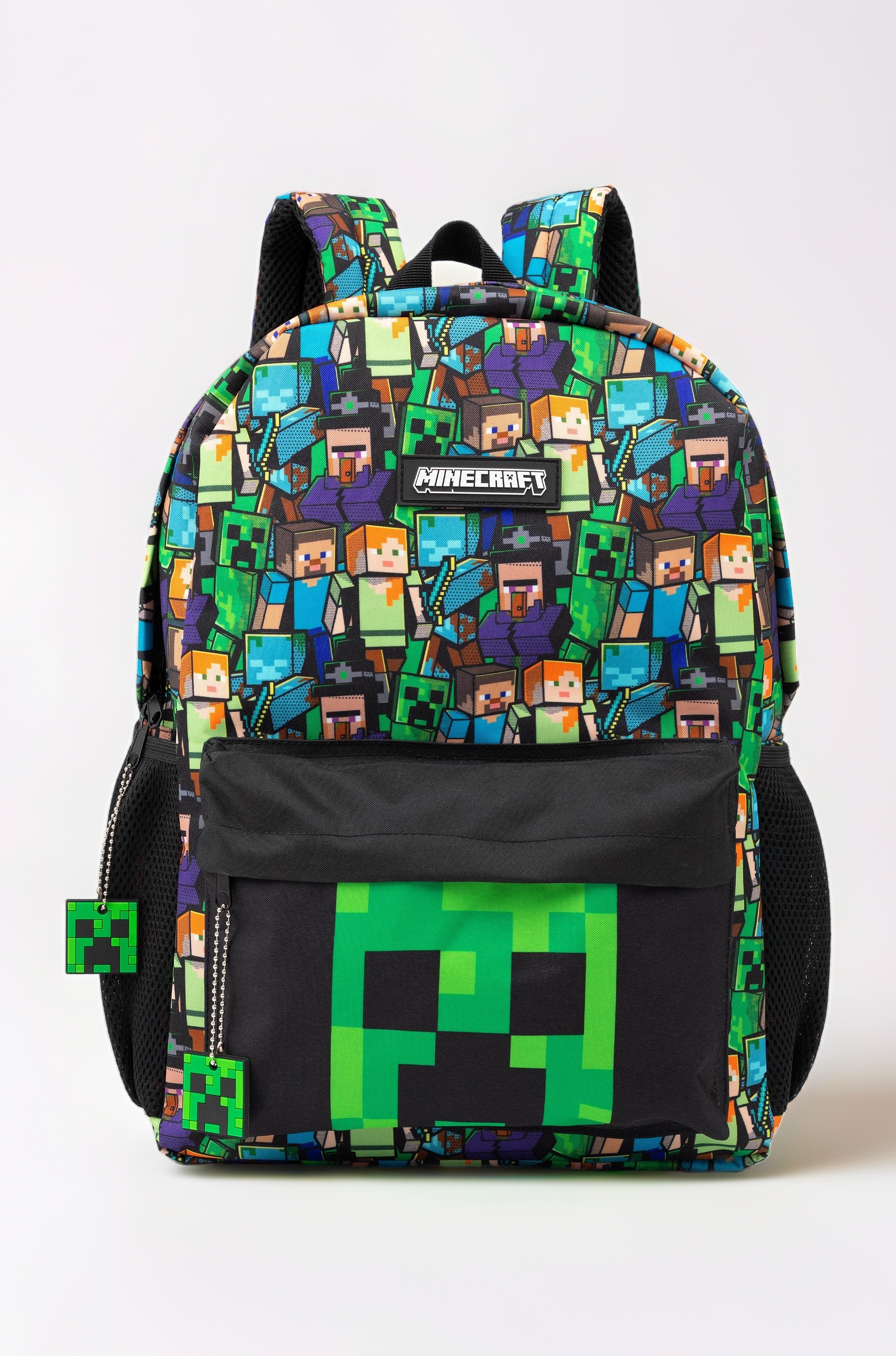 All Over Print Kids Black Backpack Boys School Rucksack (One Size)