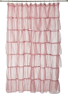 Lorraine Home Fashions Gypsy Shower Curtain, 70-Inch by 72-Inch, Pink