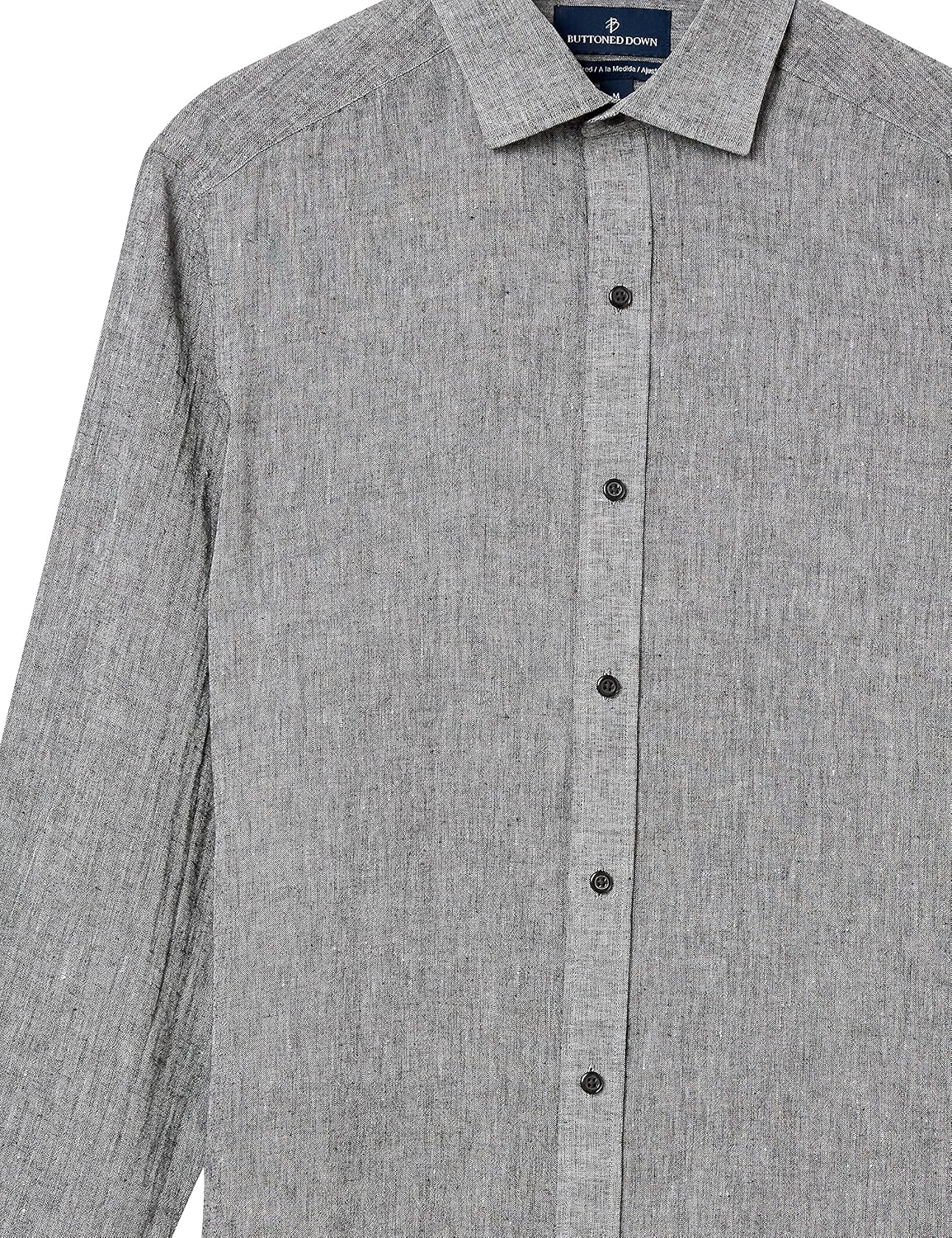 Buttoned Down Men's Tailored Fit Casual Linen Cotton Shirt