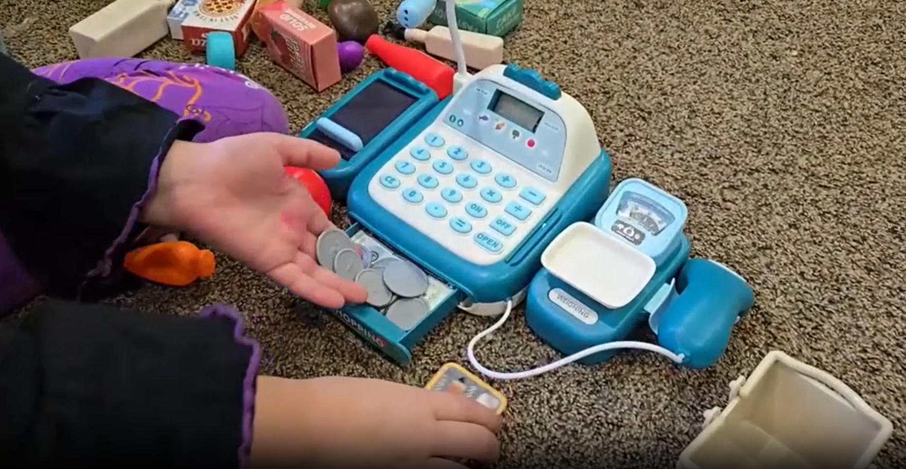 Amazon.com: STACTCUTE 49Pcs Cash Register Toy Set for Kids
