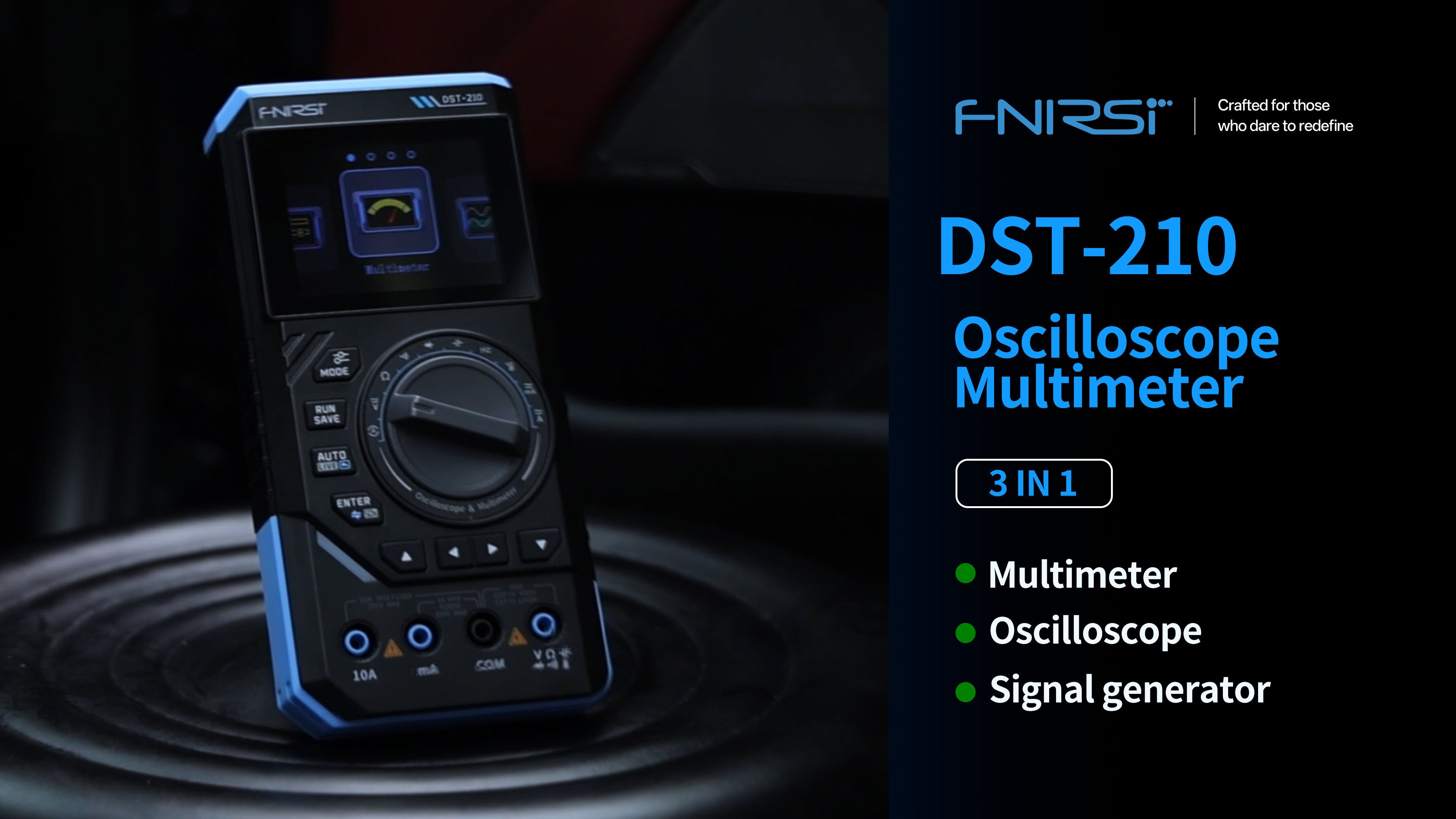 FNIRSI DST-210 Handheld Oscilloscope 10MHz Bandwidth, 19999 Counts