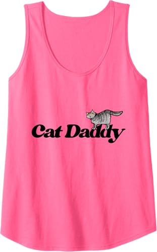 Miniatura 10 de Cat Daddy Funny Cat Dad Camiseta sin mangas, Blanco, S