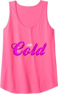 Gráfico de color rosa hielo rosa frío Camiseta sin Mangas