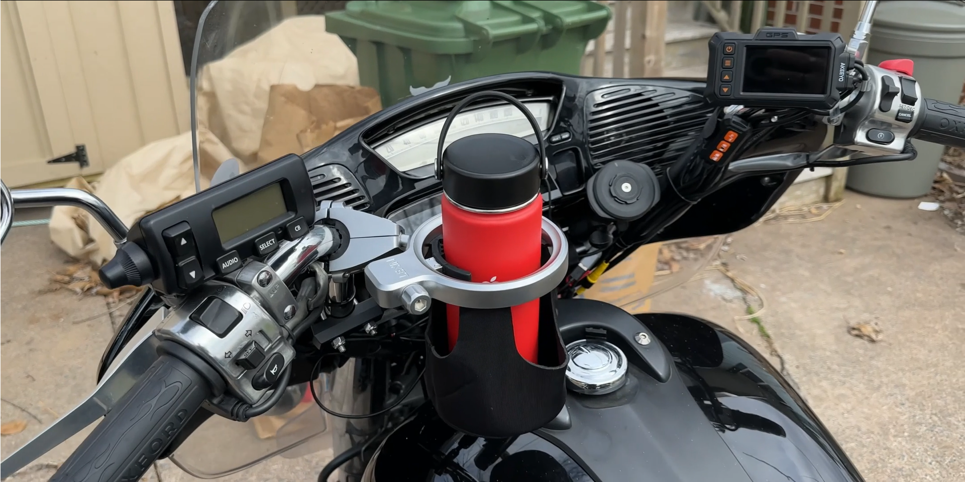LEXIN C4 Extra Large Motorcycle Cup Holder for Harley Davidson