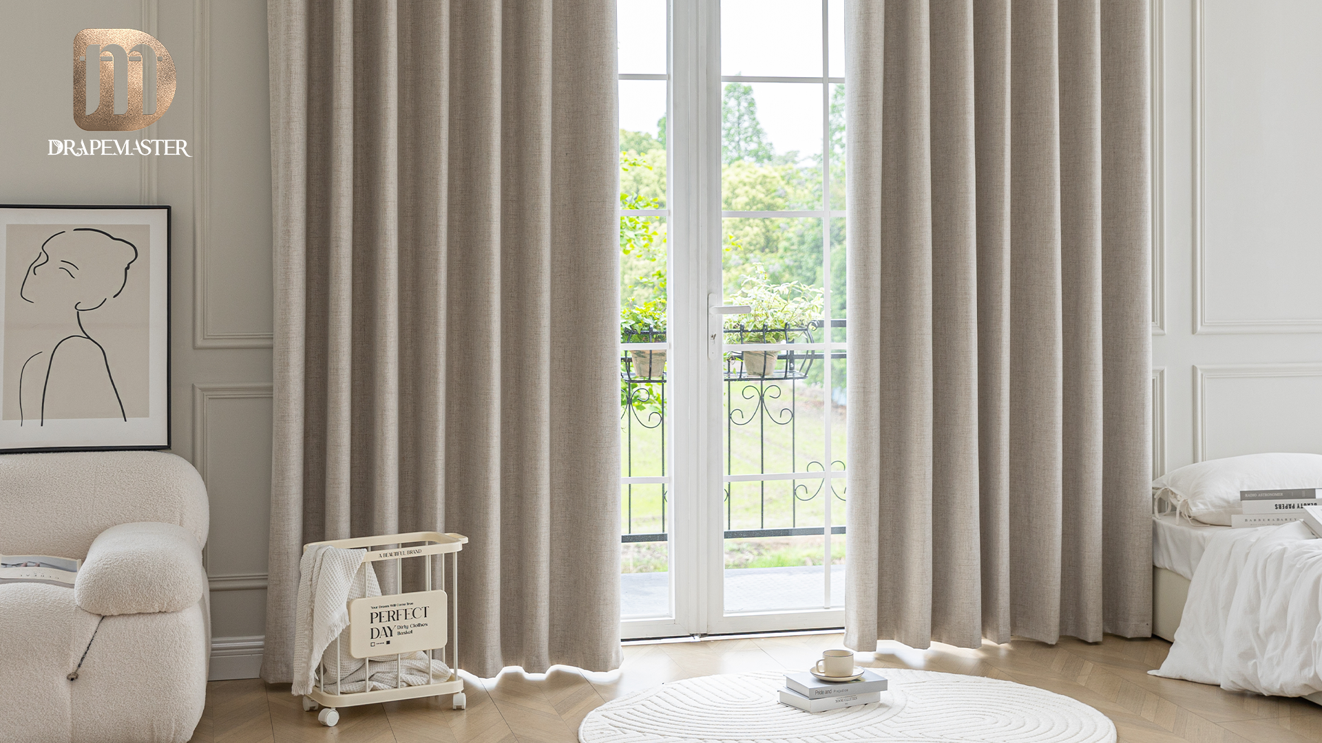 Amazon.com: DrapeMaster PFAS Free Natural Linen Curtains 84 inch