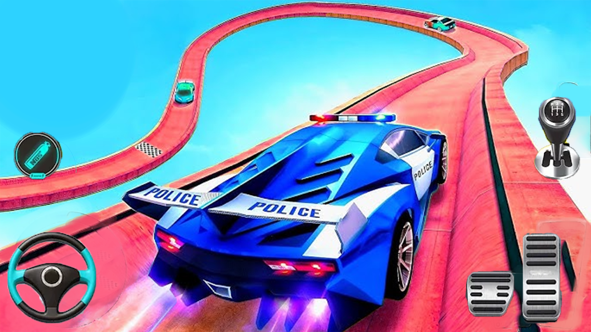Cop Racing Games Police Car Racing Games 3D - Mega Ramp Cop Car Stunt Driving Games ...