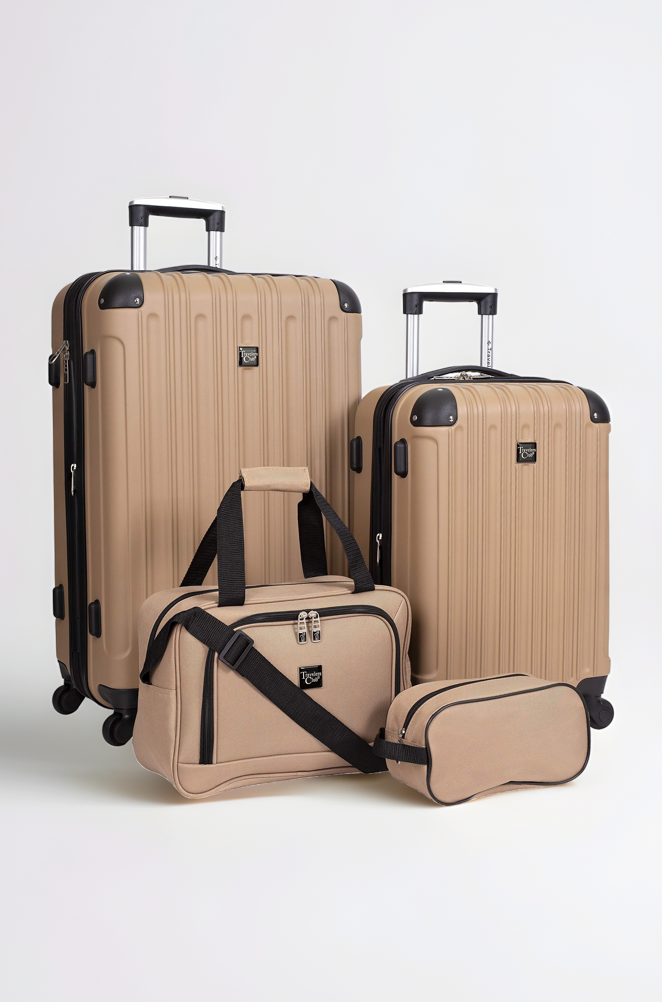 Midtown Hardside Luggage Travel, Rose Gold, 4-Piece Set, Tan, 4-Piece Set, Midtown Hardside 4-piece Luggage Travel Set