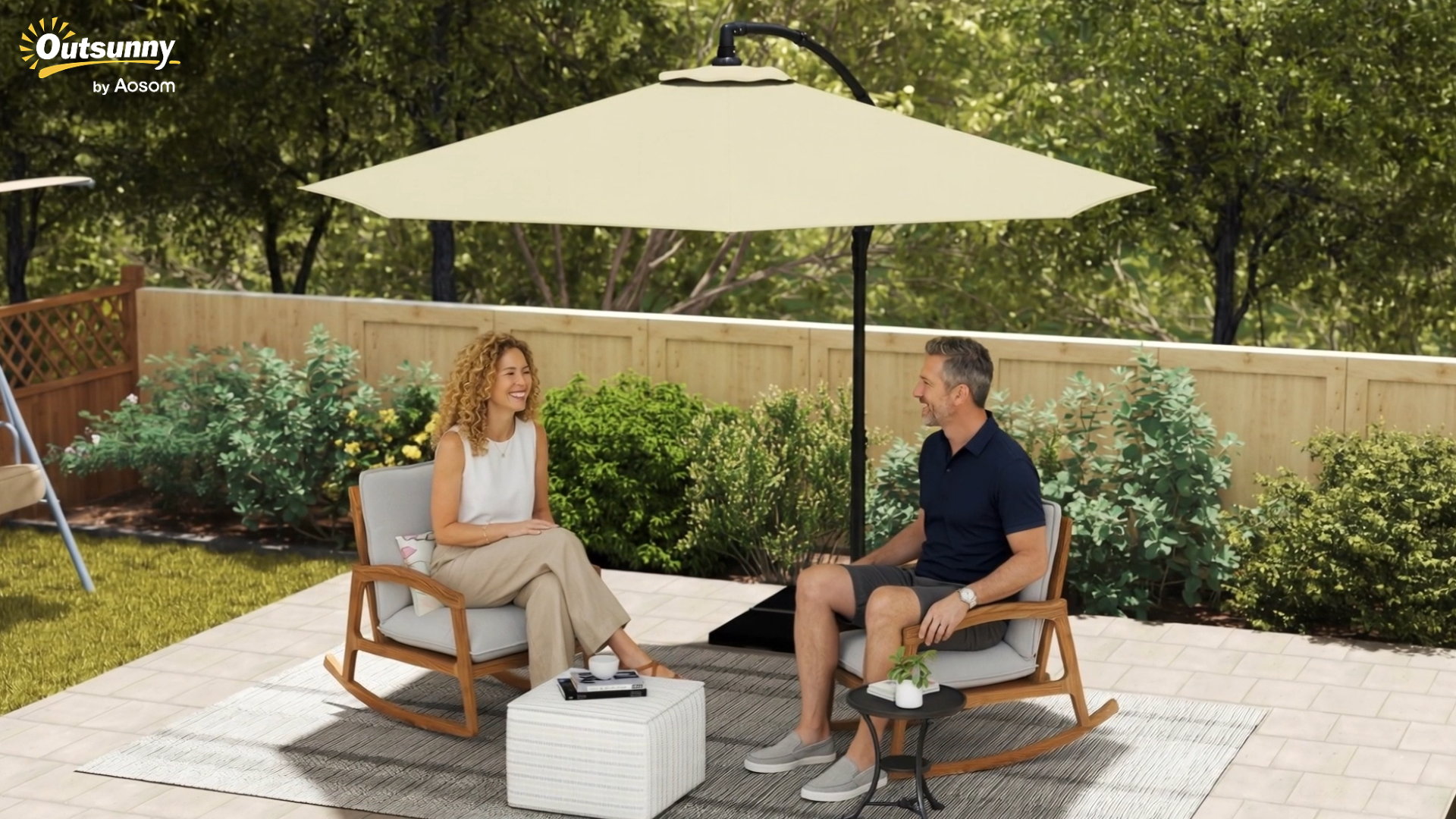 10 banana cantilever patio offset umbrella garden sunshade hanging outdoor Outsunny 10ft w/Base Parasol Beige Premium Oxford fabric provides self defence weapons for women Browns Helmet Reveal: Hilarious Color:Brown Long