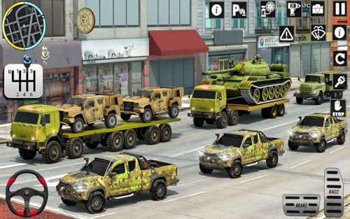 Army Vehicle Transport Truck and Army Car Driving Games : Play Army cargo truck simulator and Truck