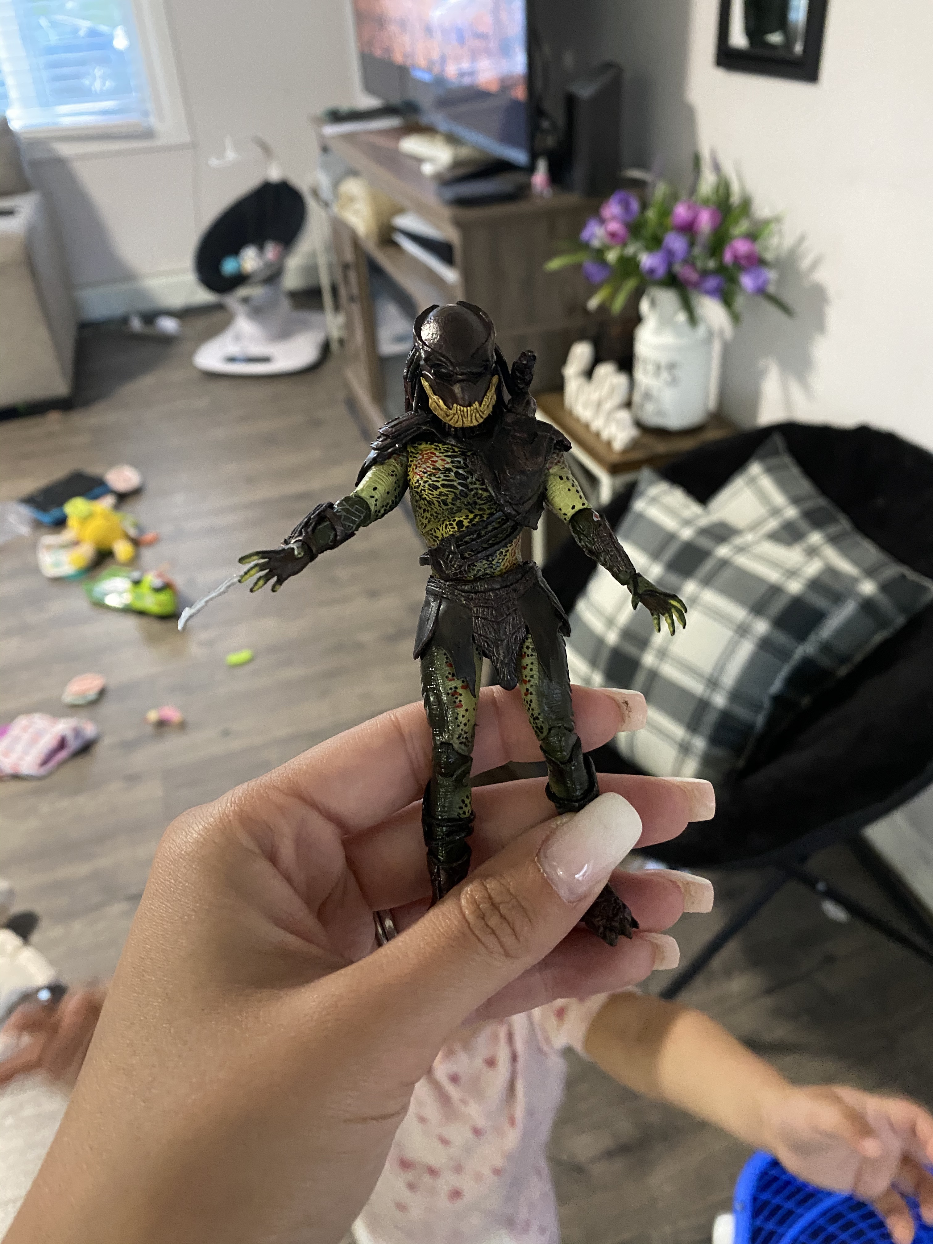Figurine Hiya Toys Predator Berserker Démasqué - 1/18 - PVC - Univers Alien Vs Predator