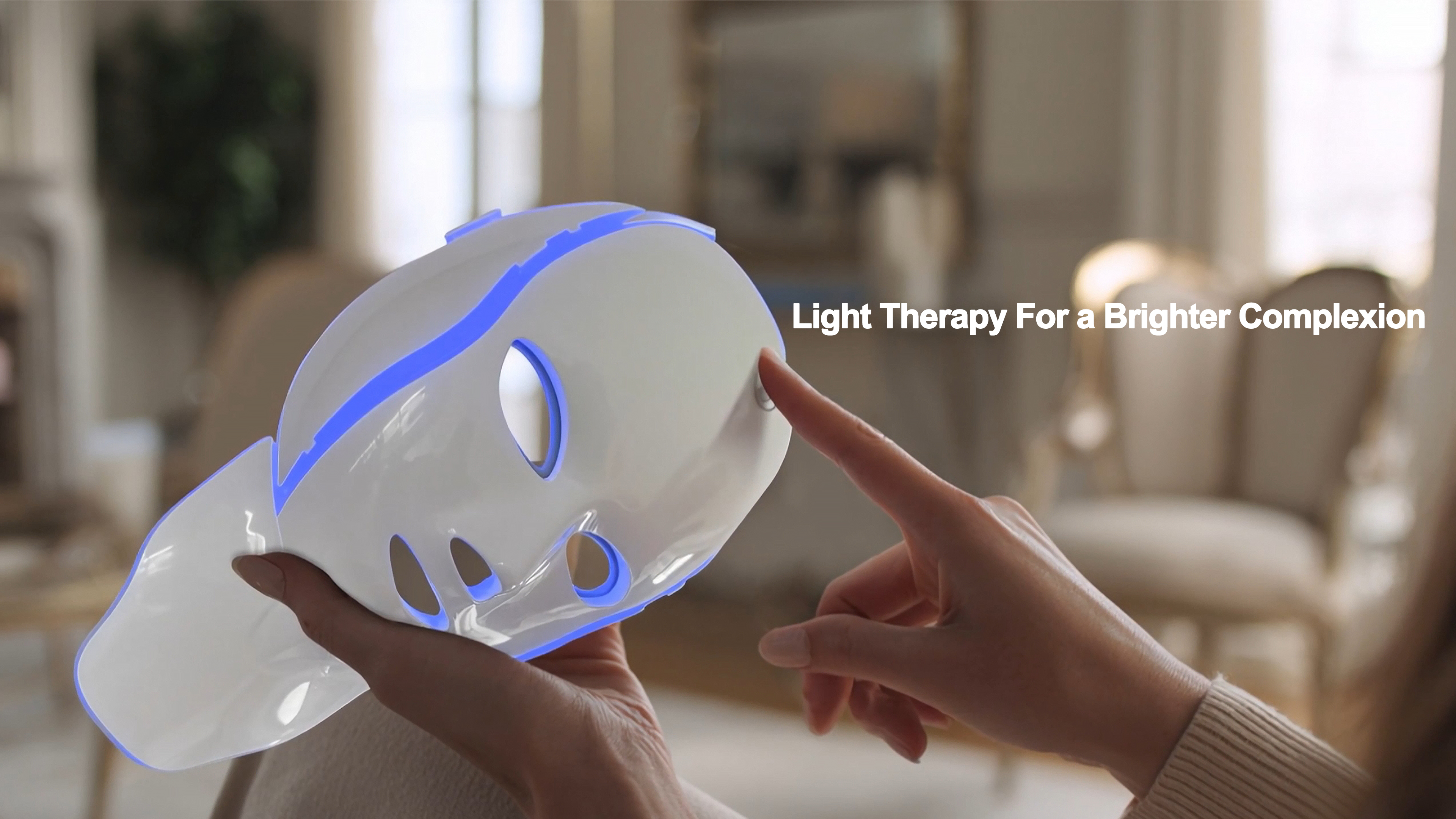 New Upgrades-LED Light Therapy Mask, 7 Colors Face Light Therapy