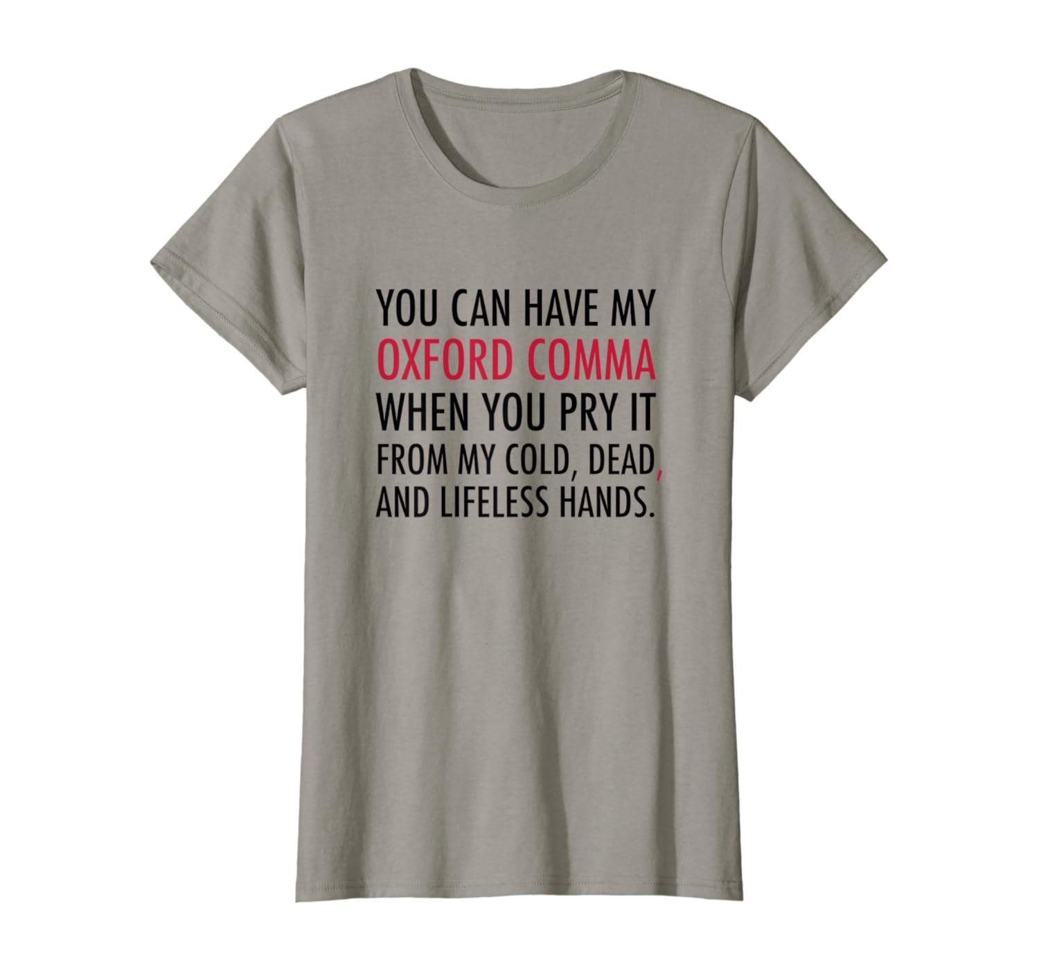 Amazon Com Oxford Comma T Shirt Clothing