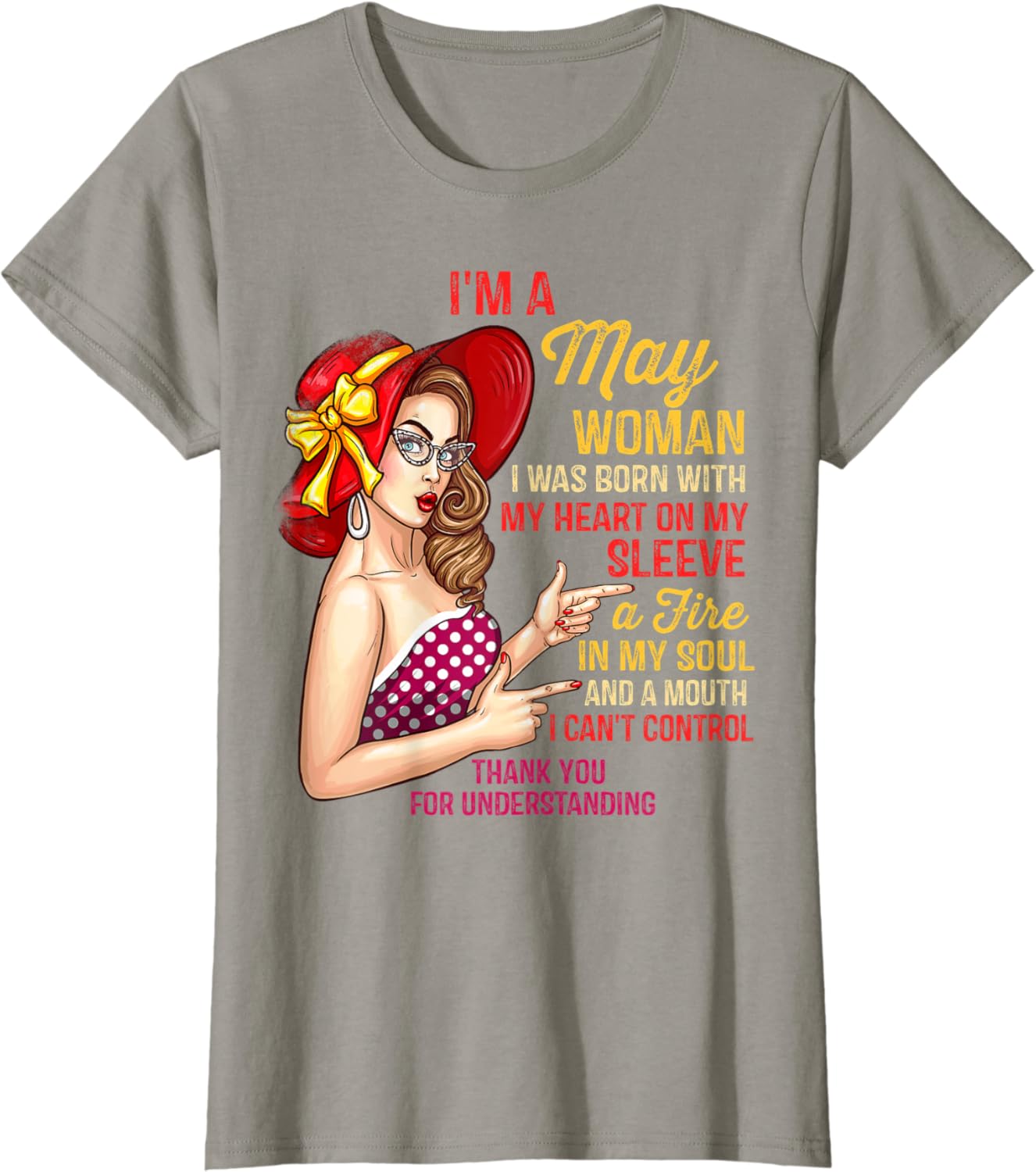 I am a may woman t shirt Clearance