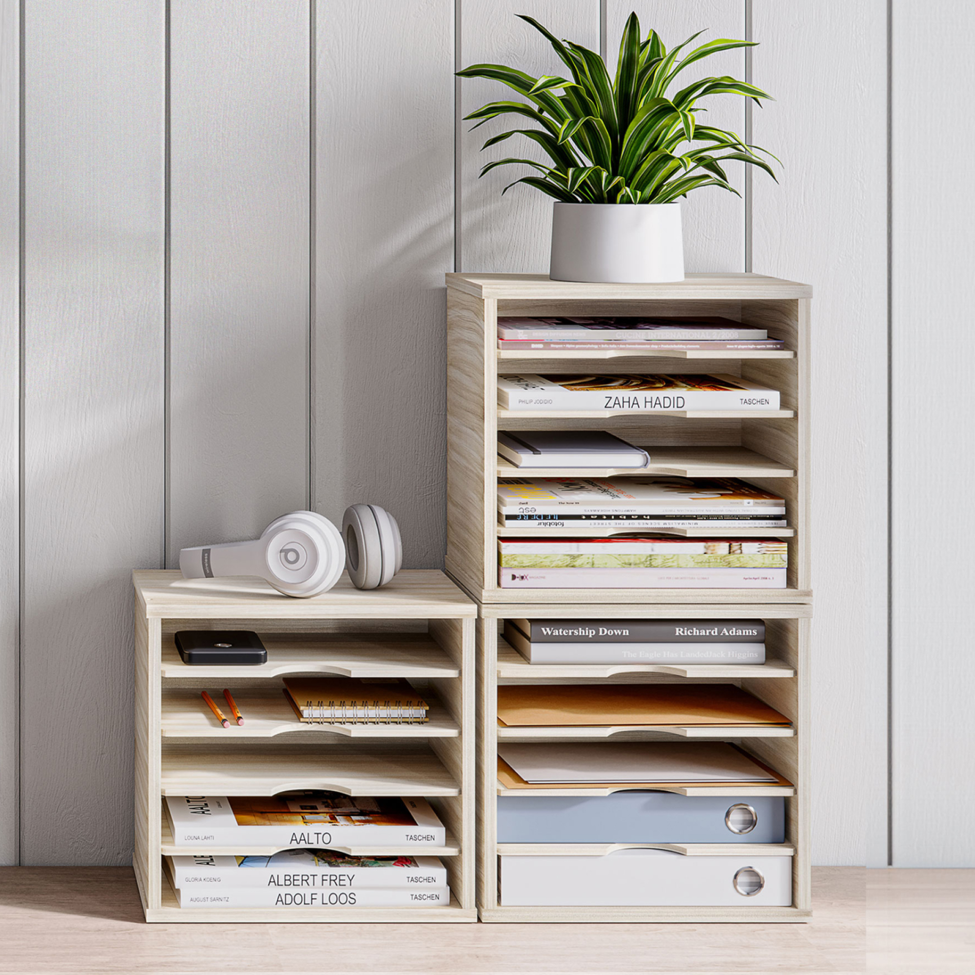 Amazon.com: Ballucci Wood File Organizer Paper Sorter, 5 Tier