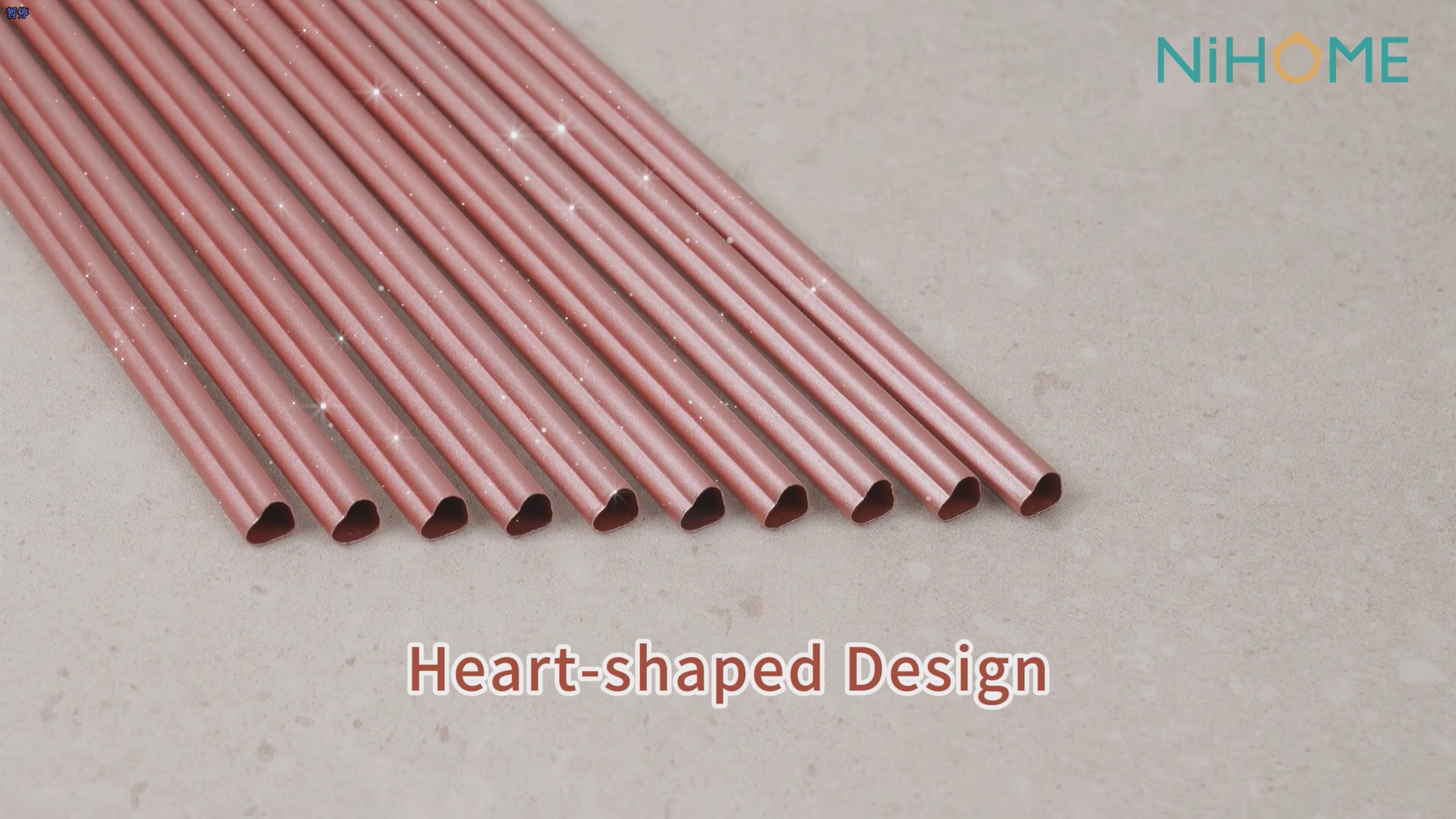 Pitillos de acero inoxidable con forma de corazón 16 unidades miniatura 7