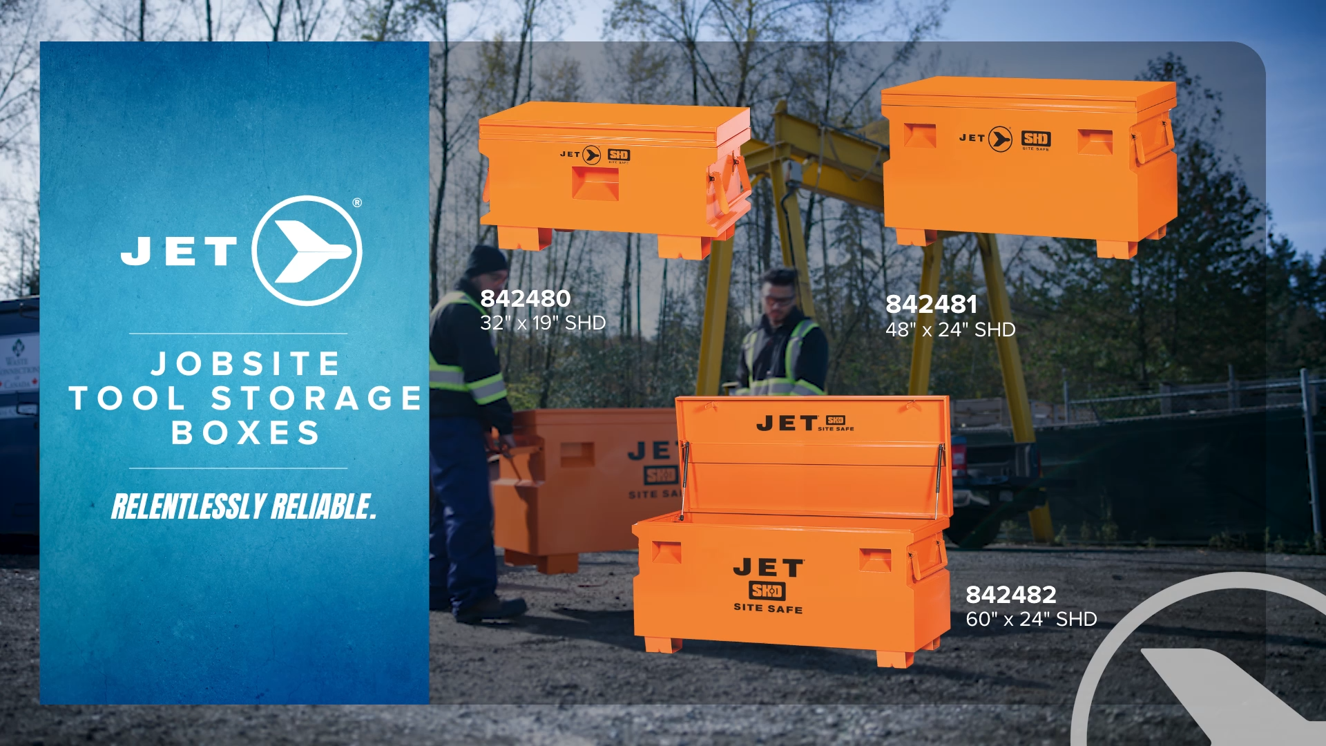 JET Jobsite Storage Box - Super Heavy Duty Steel Tool Box, Welded