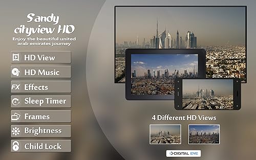 vista da cidade de areia HD - desfrute da bela paisagem na sua TV HDR 4K, TV 8K e dispositivos de in