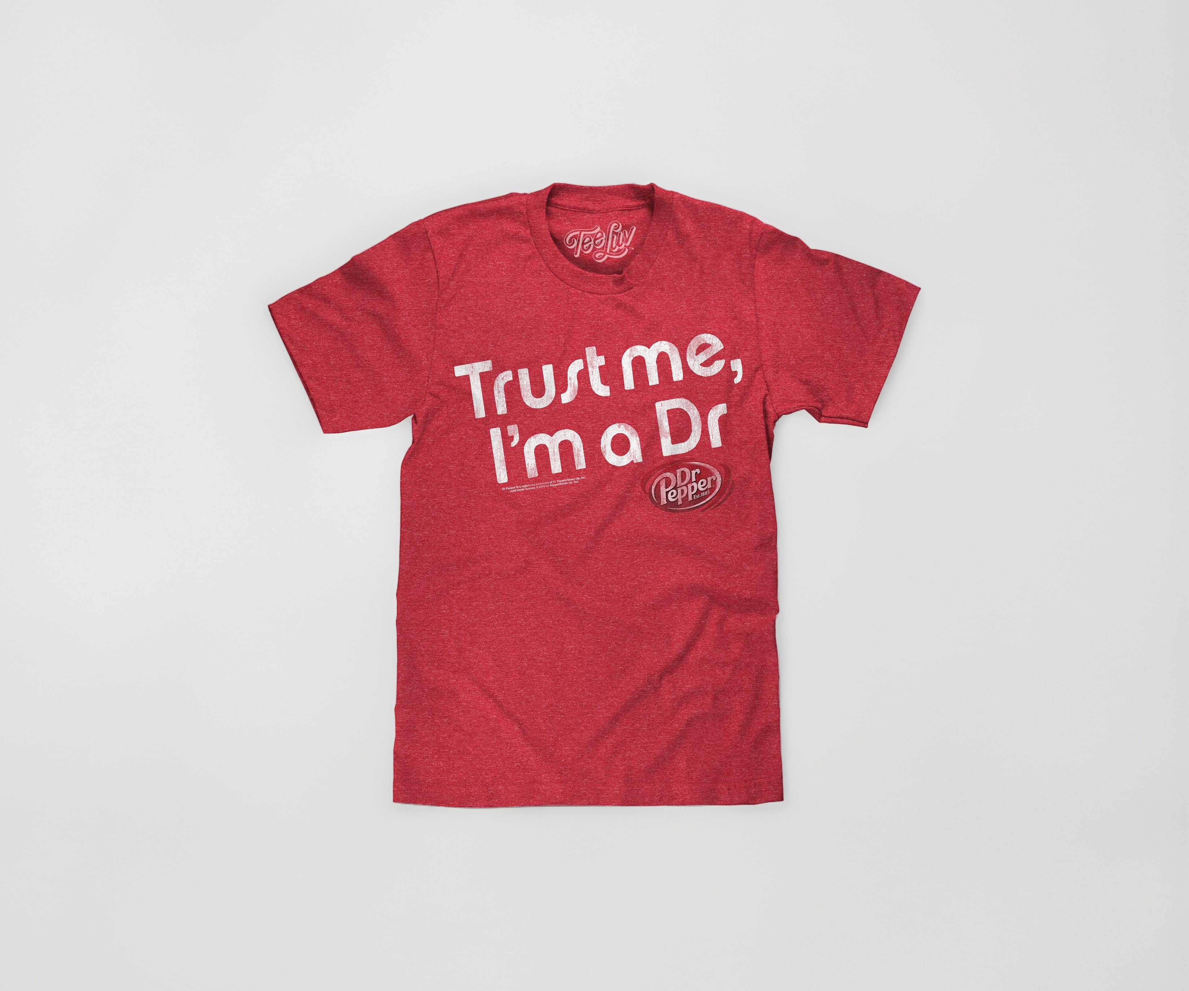 Dr Pepper Shirt Trust Me I'm A Dr - Retro Dr Pepper Graphic Tee Shirt (Large) Red Heather