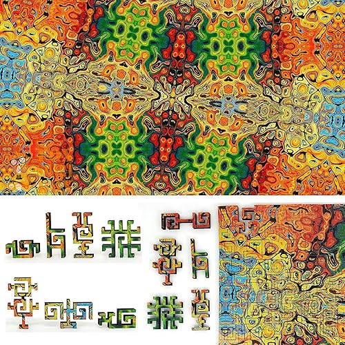 Miniatura 1 de FoxSmartBox - Rompecabezas de madera para adultos con piezas únicas, fabricado en Estados Unidos por FoxSmartBox, 300 piezas, desafío. Caleidoscopio