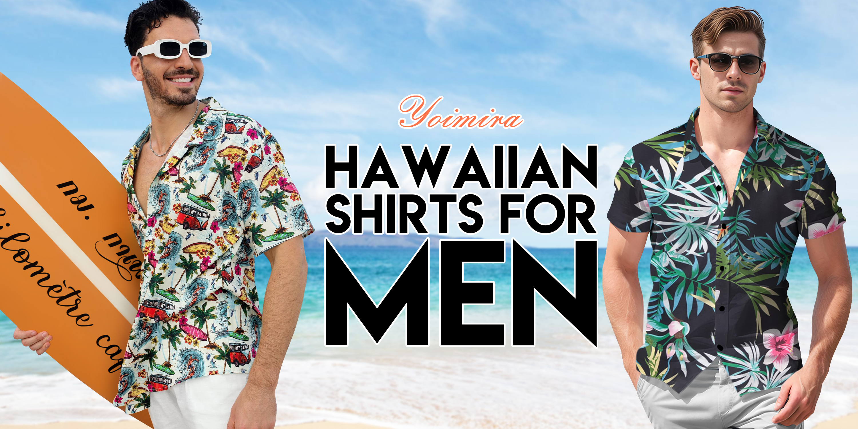 Yoimira Men’s Hawaiian Shirt – Short Sleeve, Floral Banana Leaf Print, Casual Aloha Shirt For Beach, Vacation, Parties (Large)