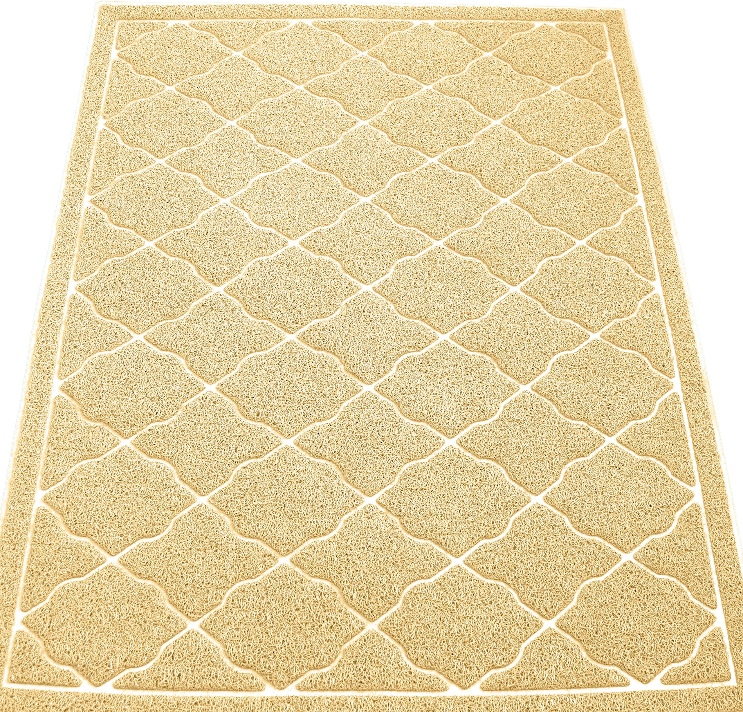 KW Pets Jumbo Size (47x35 in) Cat Litter Mat Non-Toxic, Easy to Clean Cat Litter Tracking - Best Kitty Litter Catcher with Litter Trapping Mesh to Prevent Litter Scatter for Litter Free Floors
