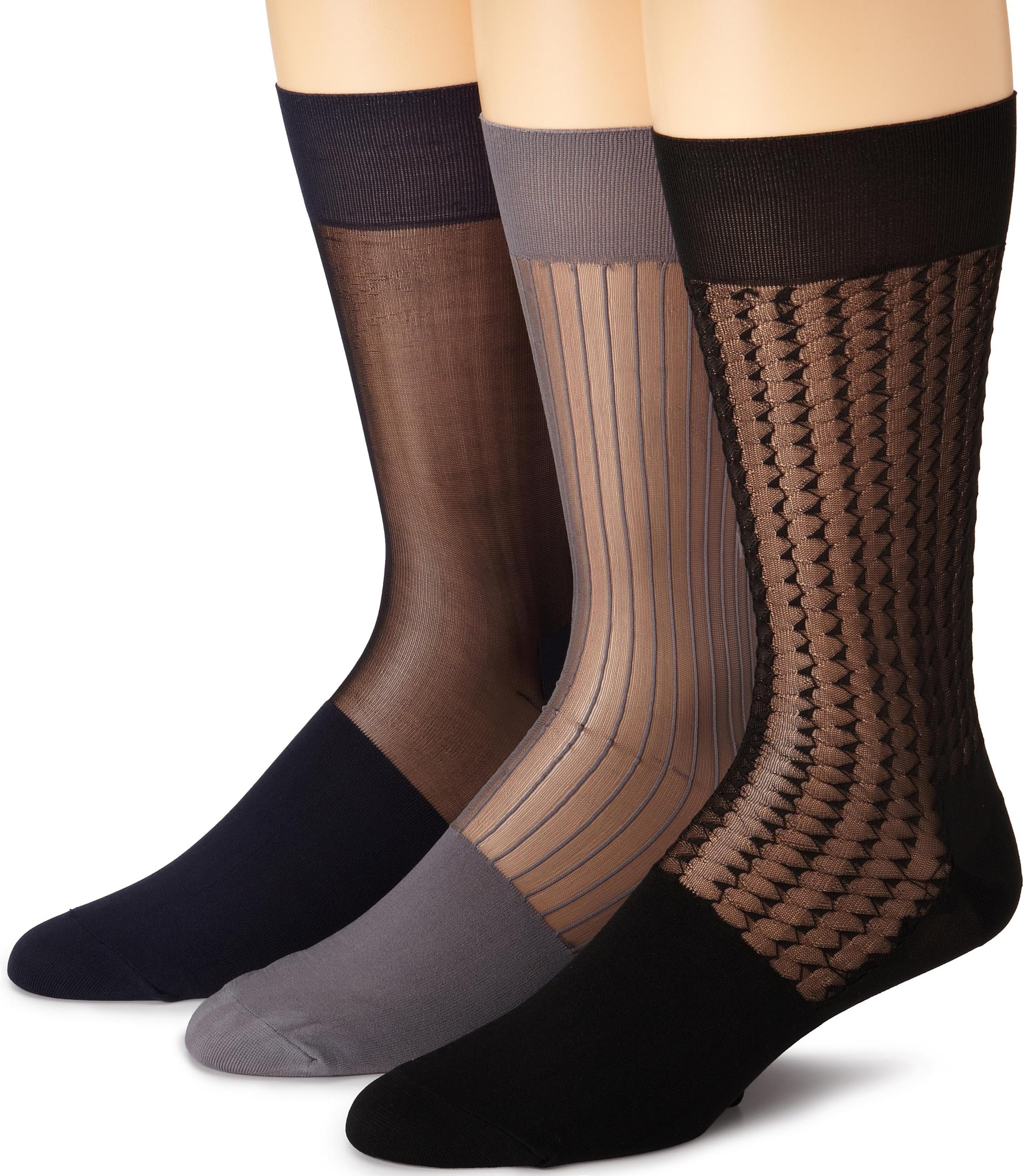 Stacy Adams Mens 3-pack Silkies Socks