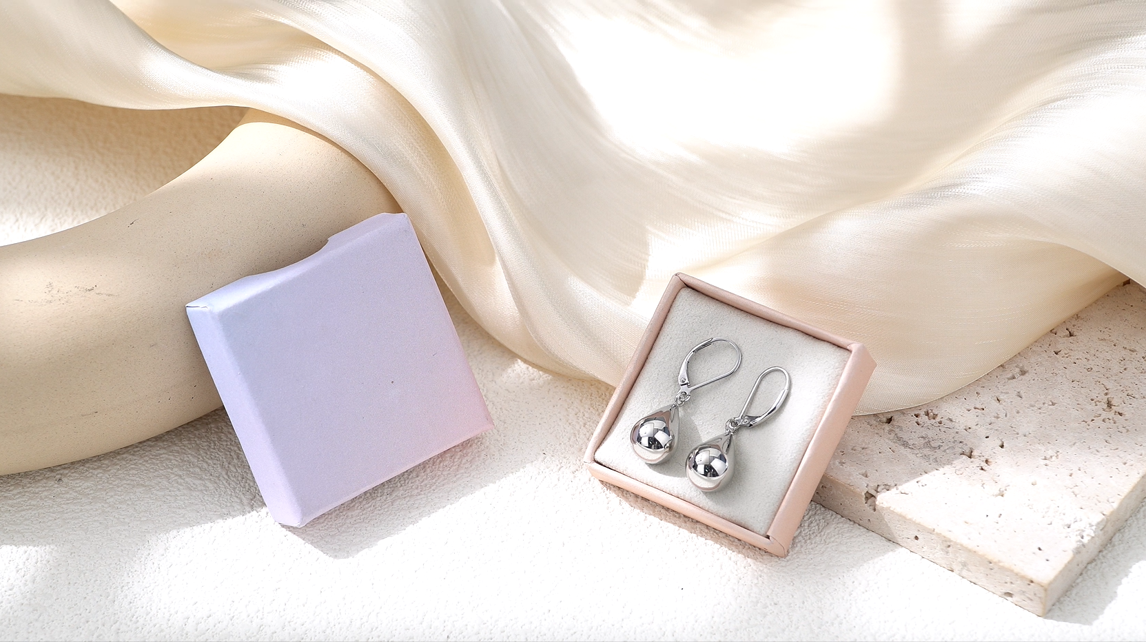 Adramata Ohrringe Silber 925 - 14K Vergoldete Doppel-Creolen Mit Krappen