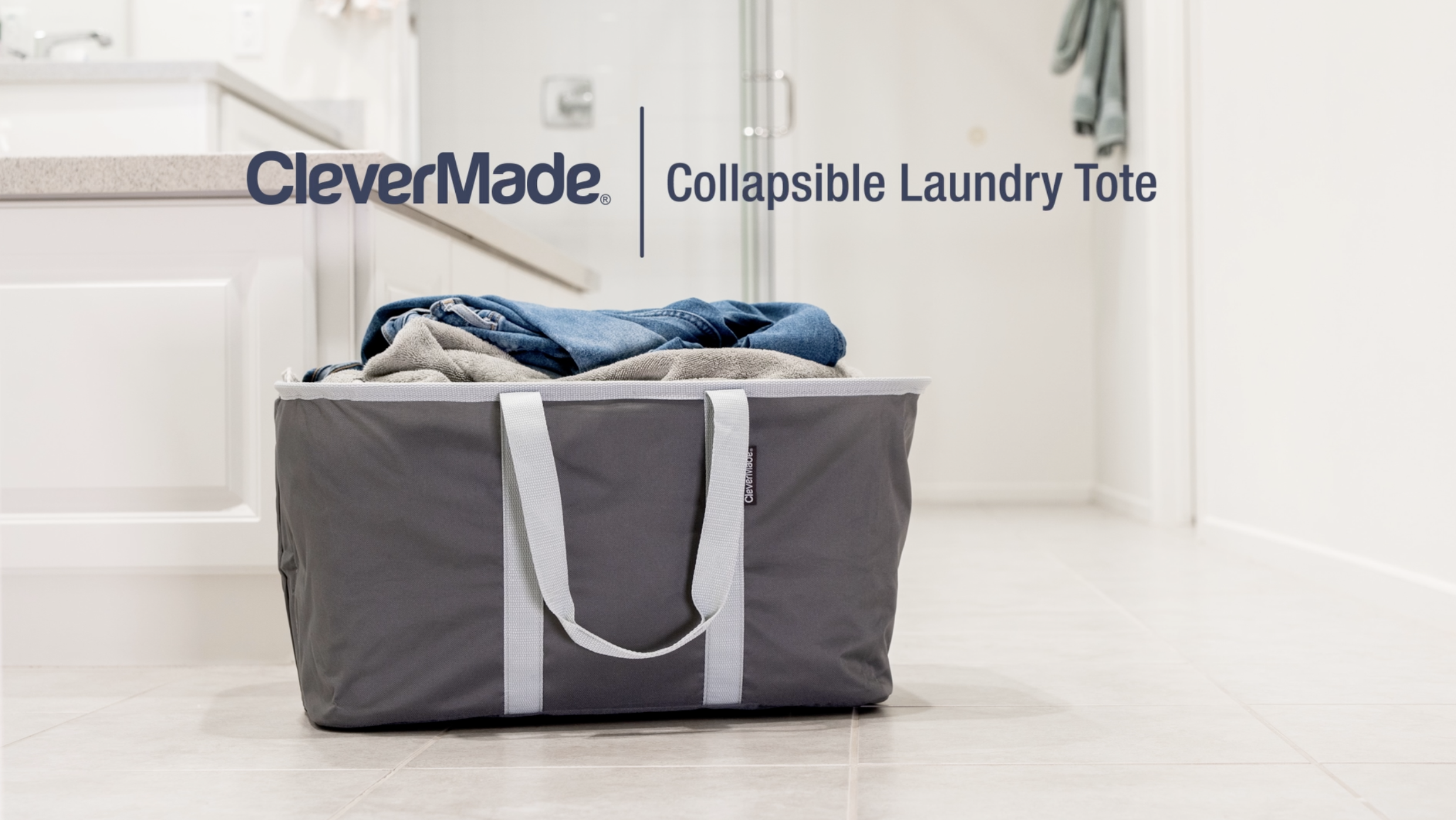 Amazon.com: CleverMade Collapsible Laundry Tote - LUXE Cream