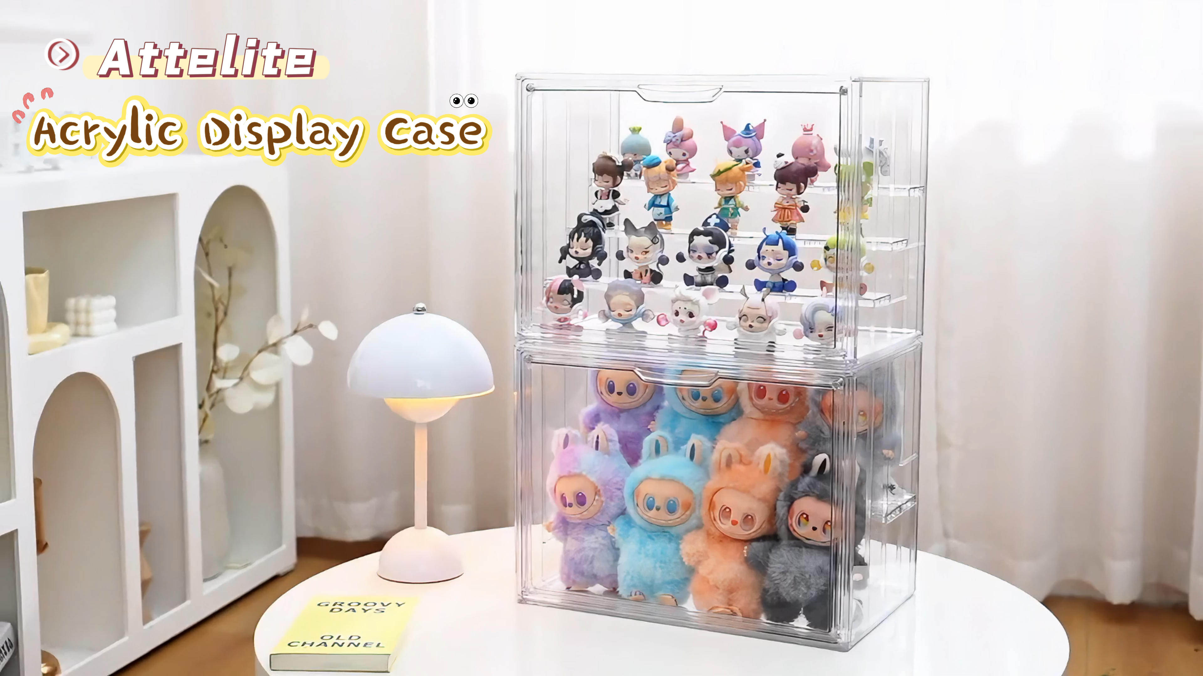 ategisシェルフ Amazon.com: Attelite Acrylic Display Case,Upgrade 4 Tiers Clear